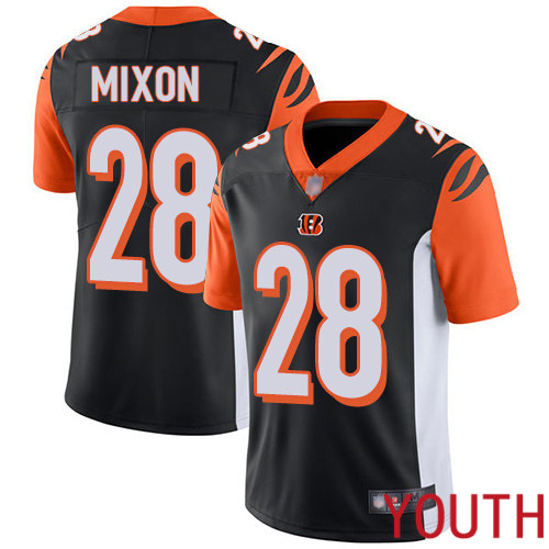 Cincinnati Bengals Limited Black Youth Joe Mixon Home Jersey NFL Footballl 28 Vapor Untouchable